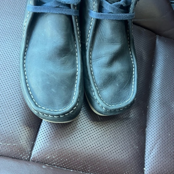 Clarks Stinson Hi Navy Blue Leather 26130808 wallabies men 9.5 - Picture 5 of 6